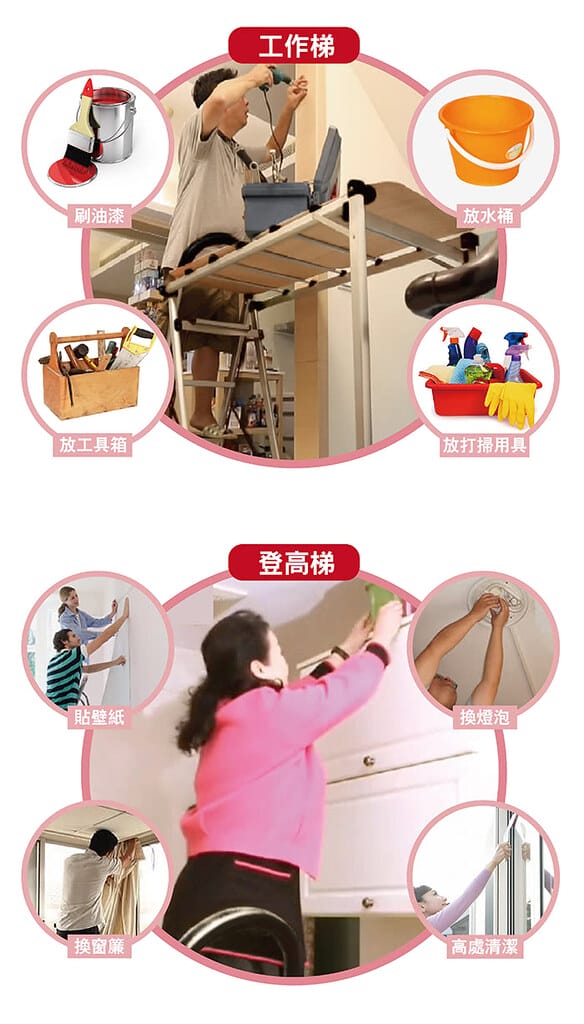 【家事好物】闔樂泰 全新萬用變形曬衣架-黑5步 登高梯、曬衣架、工作梯、收納架 多功能設計,一梯四用 輕巧好收納,家事界的魔術師 ! - 第22張圖 04